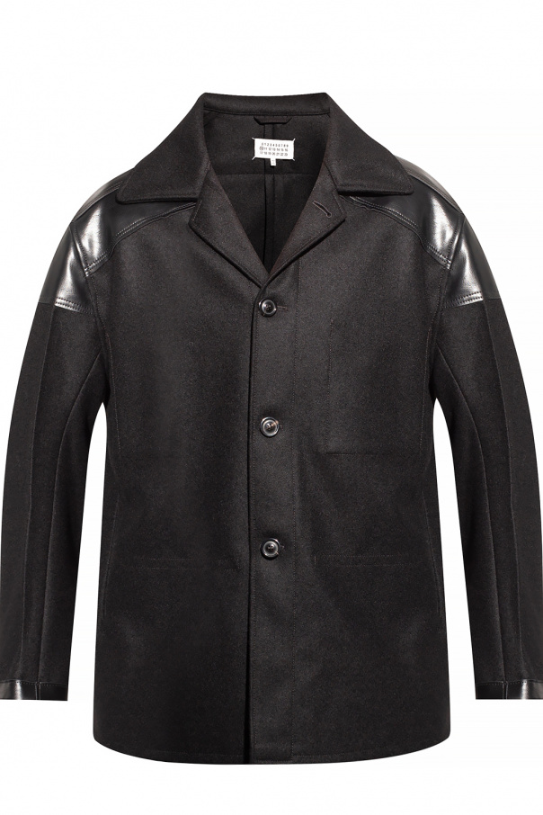 jil sander contrast stitching lightweight jacket item - Black Wool jacket  Maison Margiela - StasanetShops Italy